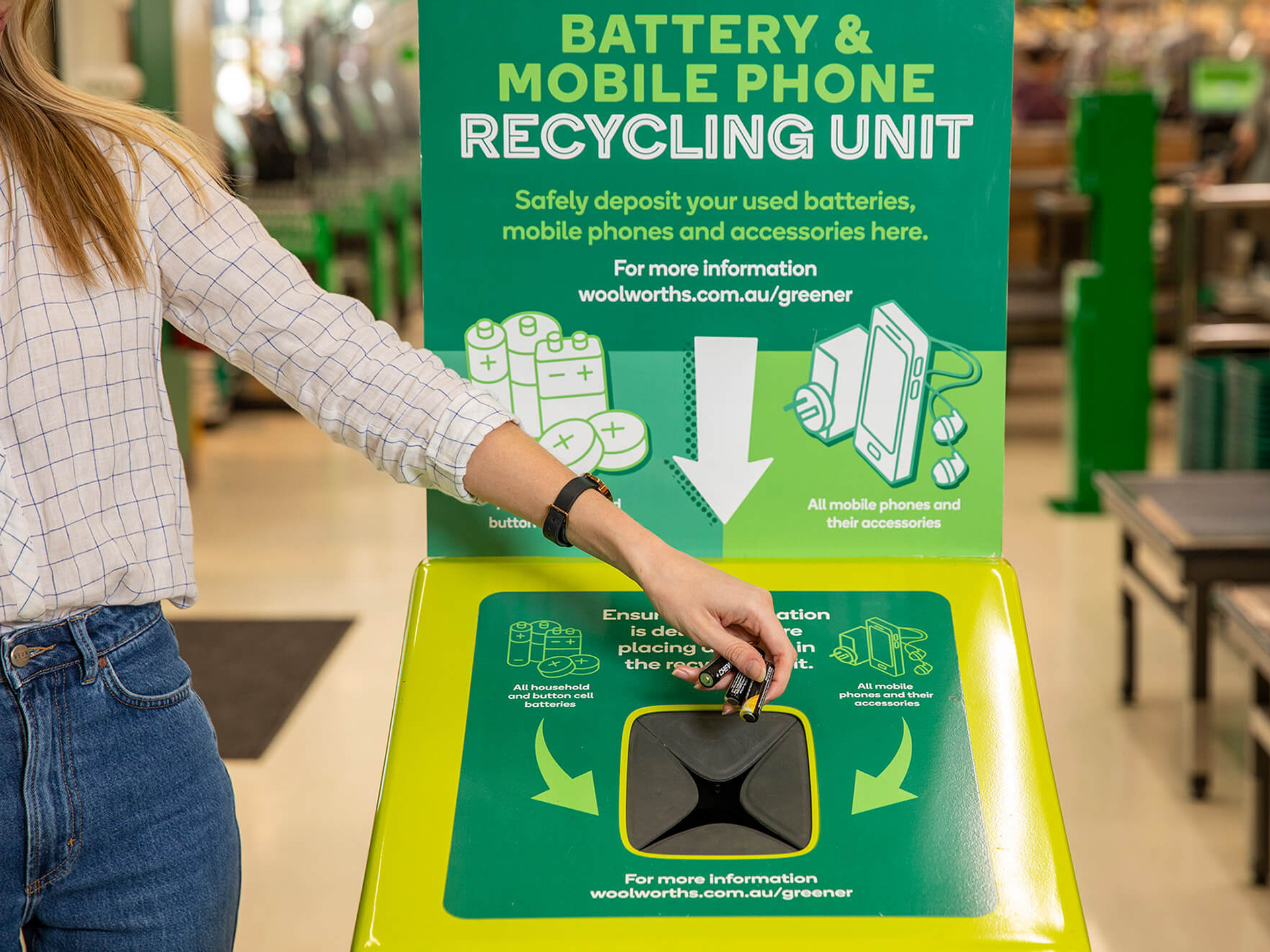 Battery Recycling. Phone Recycling. Recycling point. Ultra mobile points of recyclables.